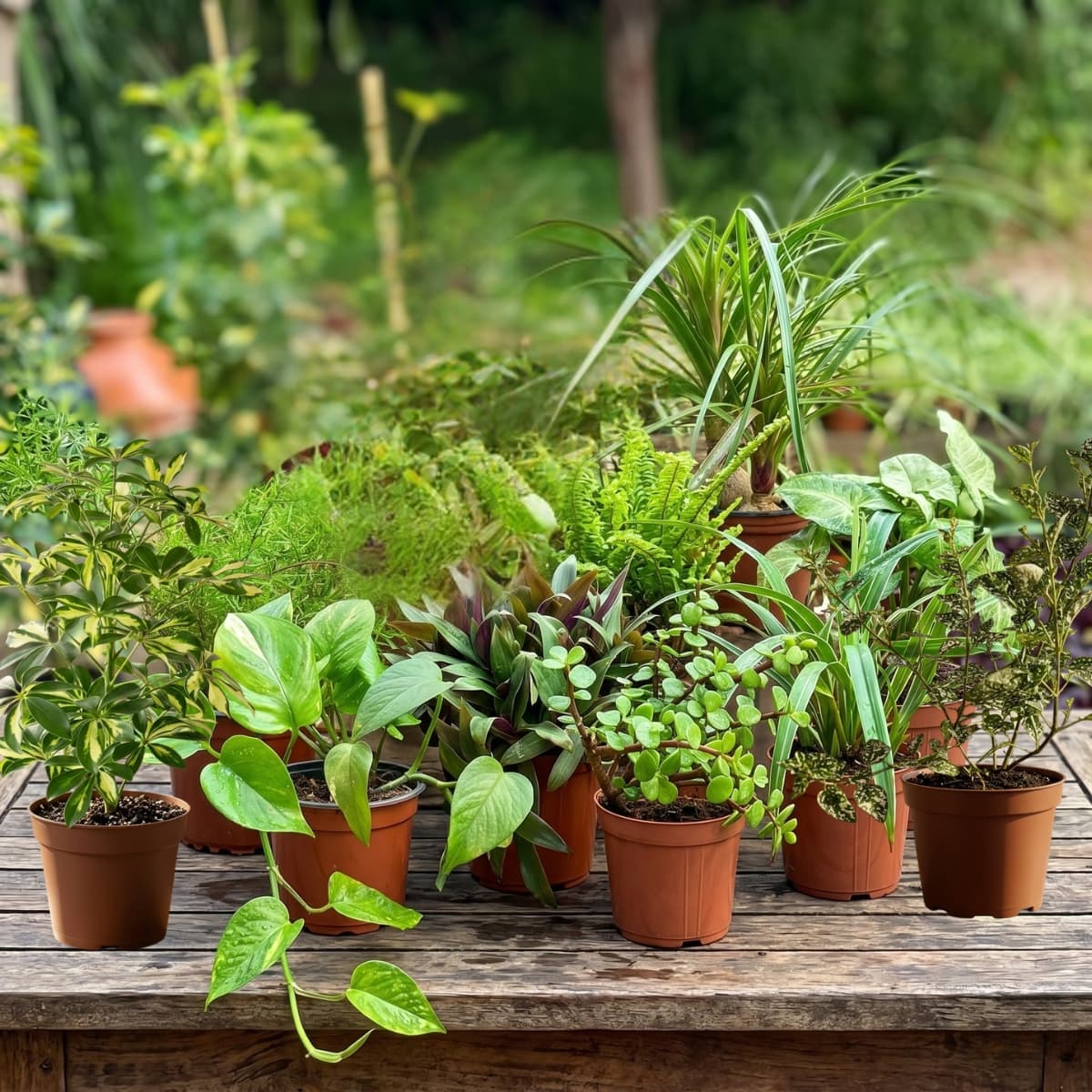 Rustic garden table